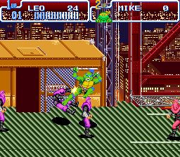 Teenage Mutant Ninja Turtles IV - Turtles in Time (USA) In game screenshot